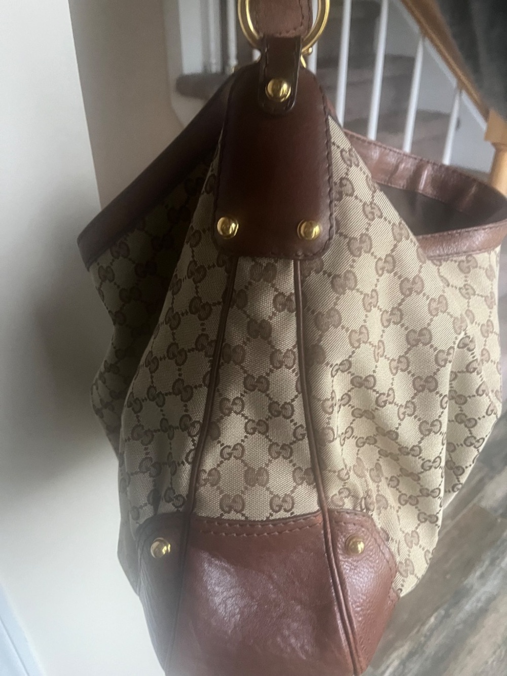 Gucci Large Canvas Hobo Bag with Dust Bag - Picture 12 of 16